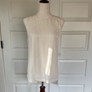 Theory Cream Sleeveless Shell Top